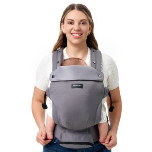 Momcozy Baby Carrier with Sunshield - Purplish Grey