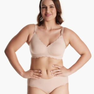 Jelly Strip - Seamless Push up Nursing Bra - Oyster Pink