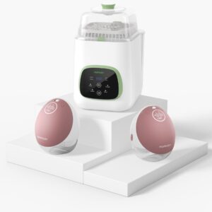 Pump & Clean Bundle: M9 Hands-free Breast Pump and KleanPal Pro Baby Bottle Washer and Sterilizer