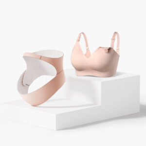 Pregnancy Comfort Bundle: Ergonest Belly Band and Ultra Soft Seamless Nursing Bra YN21