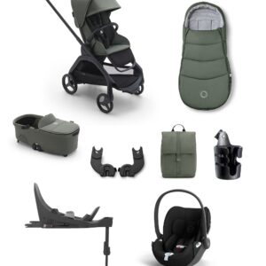 Bugaboo Dragonfly Complete Stroller Bundle With Cybex Cloud T i-Size Rotating Baby Car Seat & Base (8 Pieces)