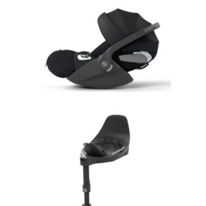 Cybex Cloud T i-Size Car Seat & Base Bundle – Sepia Black | Infant & Baby | Safe Newborn Ride | 360° Rotating ISOFIX | Lie-Flat Recline | Travel System Ready