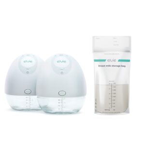 Elvie Double Electric Breast Pump & Elvie Breast Milk Storage Bags