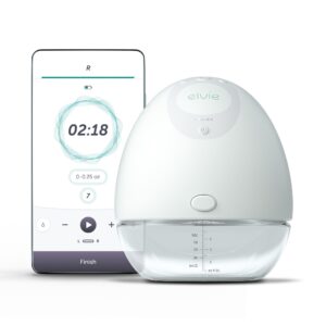 Elvie Single Electric Breast Pump | Wearable Hands-Free Pump for Moms | On-the-Go Convenience | iOS App Controlled | Smart Monitoring | BPA-Free Bottles