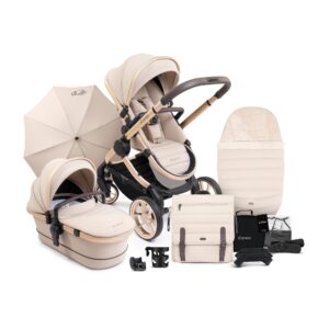ICandy Peach 7 Pushchair Bundle | Molly Mae Pushchair | Molly Mae Pram | Cream Biscotti Pushchair Set | Birth to 3 Years | Stroller Combo | Lightweight & Stylish Design
