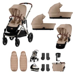 Cybex Gazelle S Twin Pushchair Bundle (12 Pieces) (multiple car seat options)