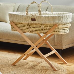 Little Green Sheep Knitted Moses Basket
