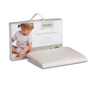 Little Green Sheep Organic Moses Basket / Pram Mattress Protector in Natural White