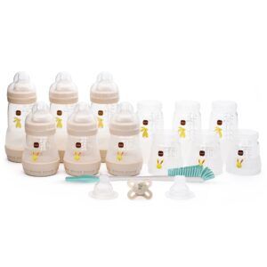 MAM Baby Easy Start Anti-Colic Self Sterilising Newborn Bottles 17 Piece Set With Bottle Brush
