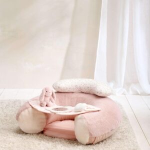 Mamas & Papas Sit & Play Baby Floor Seat - Pink | Sit Me Up Infant Floor Seat | Interactive Sit Up Chair for Newborns | Baby Gym Activity Chair | 6 Months+