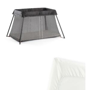 BabyBjorn Travel Cot Light Bundle with Fitted Sheet