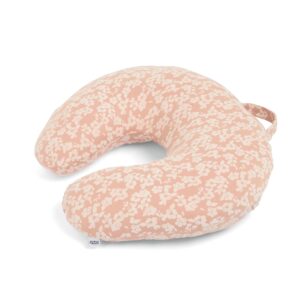 Mamas & Papas Nursing Pillow – Peony | Curved Support for Mother & Baby | Multi-Purpose Feeding Pillow | Removable Machine-Washable Cover | Nursery Essential
