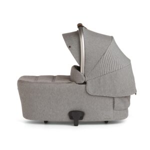 Mamas & Papas Ocarro 2 Carrycot | Moonstone Grey | From Birth to 6 Months | Approved Overnight Sleep for Newborns | UPF50+ Sun Protection | Ventilated Baby Carrycot | Plush Quilted Lining