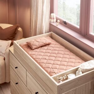 Mamas & Papas Luxury Wildflower Changing Mat | Size: 70cm x 50cm | Cotton | Soft Pillow | Baby Changing Pad | Gentle Quilted Jersey | Cosy & Comfortable