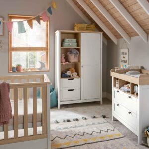 Mamas & Papas Harwell 3 Piece Baby Cot Bed Range with Dresser Changer and Wardrobe