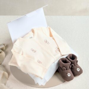 Mamas & Papas Embroidered Teddy Bear Romper Baby Gift Box