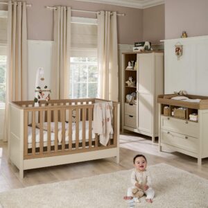 Mamas & Papas Harwell 3 Piece Baby Cotbed Range with Dresser Changer & Wardrobe