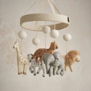 Mamas & Papas Born to be wild baby cot mobile | Musical animal mobile for cribs | Singing Safari Mobile