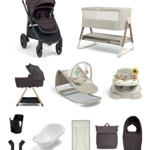 Mamas & Papas Ocarro 2 Pushchair Ultimate Newborn Bundle (12 Pieces) – Americano (multiple car seat options)