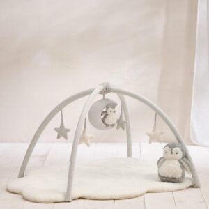 Mamas & Papas Wish Upon A Cloud Soft Baby Playmat & Gym | Fluffy Activity Matt with Detachable Gym Arches & 4 Hanging Toys | Newborn Playtime Matt | Birth+