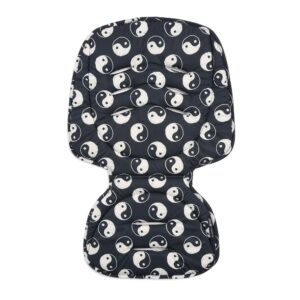 Mamas & Papas x Another Fox Reversible Buggy Liner | Ying Yang & Smiley Print | Memory Foam Stroller Padding | Universal Fit Pushchair Seat Liner | Bold Monochrome Baby Accessory