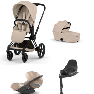 Mamas & Papas Cybex e-Priam Pushchair & Carrycot Bundle with Cybex Cloud T i-Size Rotating Baby Car Seat & Base