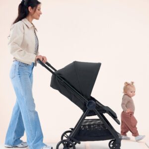 Mamas & Papas Libro Stroller – Liquorice | Lightweight Baby Pushchair | One-Hand Fold | Adjustable Lay-Flat Seat & Handle | Large Storage Basket | Pram for Newborn & Baby