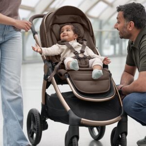 Mamas & Papas Ocarro 2 Pushchair | Crema | All-Terrain Baby Stroller with Upgraded Wheels, Compact One-Piece Fold, Plush Fabrics, Safe Sleep Carrycot, Footmuff, Blanket, Toy & Accessories | Birth to 22kg