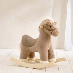 Mamas & Papas Rocking Horse Toy - Bugsy/Brown | Wooden Animal Rockers for Toddlers | Rocking Pony for Boys and Girls | Nursery Rockers for 12 Months+