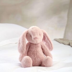 Mamas & Papas Soft Toy - Pink Bunny | Pale Pink Plush Newborn Baby Cuddle Companion | Ultra Soft Faux Fur | Floppy Ears for Little Hands | Gentle First Gift | Nursery Comfort