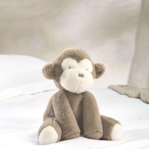 Mamas & Papas Welcome to the World Large Soft Toy - Monty Monkey | Brown Plush Newborn Baby Cuddle Friend | Ultra Soft Faux Fur | Playful Cheeky Character | Nursery Essential