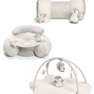 Mamas & Papas Wish upon a cloud Baby Playmat Bundle set | Baby Gym Set | Tummy Time Roll, Sit and Play