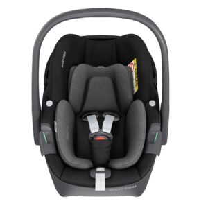 Maxi Cosi Pebble 360 Car Seat - Essential Black | Rotating i-Size Car Seat for Newborns & Toddlers | Safe, Comfortable & Easy to Use | Baby Seat