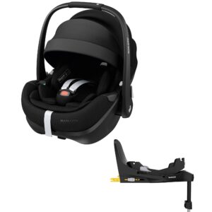 Maxi Cosi Maxi-Cosi Pebble 360 Pro² Car Seat & Base Bundle – Twillic Black | Newborn to 18 Months | 360° Rotating ISOFIX Seat | SlideTech™ | Full Lie-Flat | Baby Travel & Safety