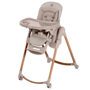 Maxi Cosi Maxi-Cosi Minla Plus High Chair – Elegance Beige | Newborn to 14 Years | Adjustable Baby & Toddler Feeding Chair | Easy-Clean Tray | Reclining Seat