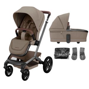Maxi Cosi Fame Pushchair & Carrycot - Truffle with Black Wheels