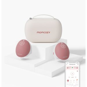 Momcozy M9 Double Breast Pump - White/Pink