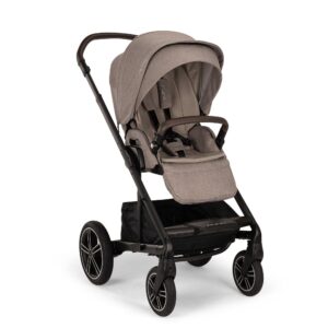Nuna Mixx Next Pushchair - Cedar | Foldable Travel Stroller With Suspension Wheels | Reversible Seat & Lie Flat Recline | Baby Pram For Newborn & Toddler