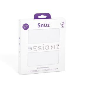 Snuz Moses Basket/Pram 2 Pack Fitted Sheets